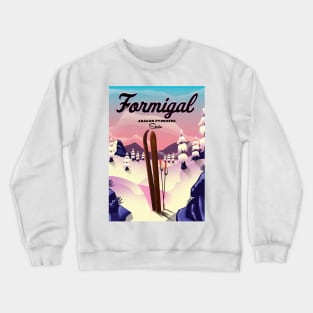 Formigal ski poster. Crewneck Sweatshirt